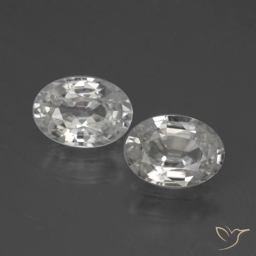 2.27ctw Natural Blanco cálido Circón, Ovalada, VVS-VS
