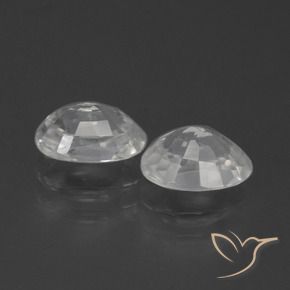 Gemas de Circón Blanco natural de 2.66 ct, Ovalada, VS