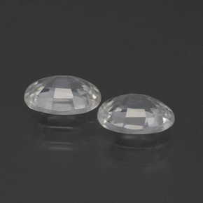 Gemas de circón blanco natural de 2,27 ct, corte óvalo, VS