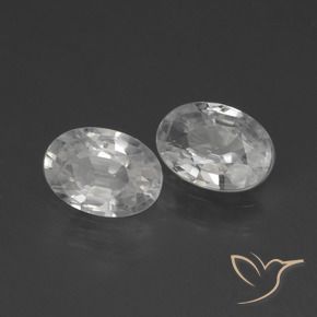 Gemas de Circón Blanco natural de 2.07 ct, Ovalada, VS