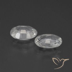 Gemas de Circón Blanco natural de 2.07 ct, Ovalada, VS