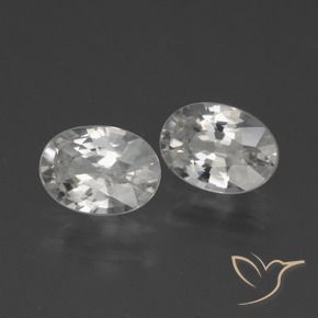 Gemas de Circón Blanco cálido natural de 2.37 ct, Ovalada, VVS