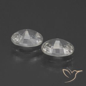 Gemas de Circón Blanco cálido natural de 2.37 ct, Ovalada, VVS