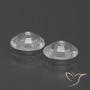 Gemas de Circón Blanco natural de 2.46 ct, Ovalada, VVS-VS