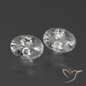 Gemas de Circón Blanco natural de 2.68 ct, Ovalada, VVS-VS