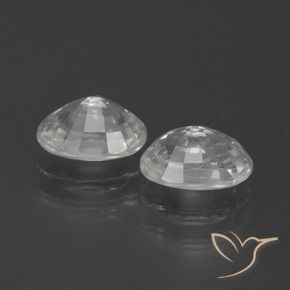 Gemas de Circón Blanco natural de 2.68 ct, Ovalada, VVS-VS