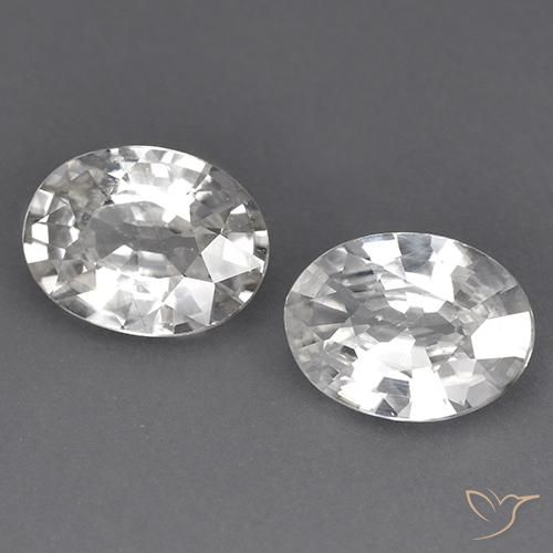 Gemas de Circón Blanco natural de 1.96 ct, Ovalada, VS