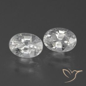 Gemas de Circón Blanco natural de 2.57 ct, Ovalada, VS