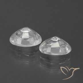 Gemas de Circón Blanco natural de 2.57 ct, Ovalada, VS