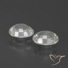 Gemas de Circón Blanco natural de 2.42 ct, Ovalada, VS