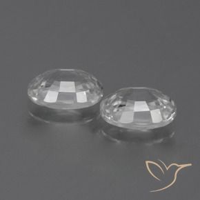 Gemas de Circón Blanco claro natural de 2.58 ct, Ovalada, VS