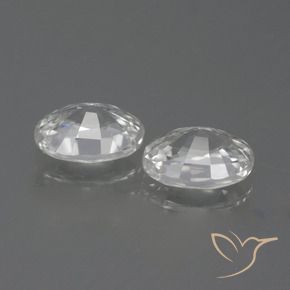 Gemas de Circón Blanco natural de 2.55 ct, Ovalada, VVS