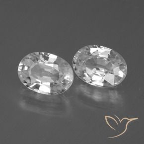 Gemas de Circón Blanco natural de 2.59 ct, Ovalada, VS
