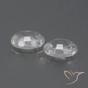 Gemas de Circón Blanco natural de 2.59 ct, Ovalada, VS