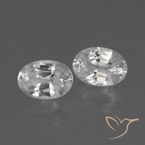 Gemas de Circón Blanco natural de 2.36 ct, Ovalada, VVS