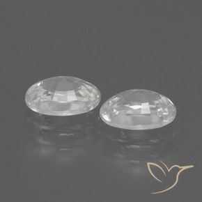 Gemas de Circón Blanco natural de 2.48 ct, Ovalada, VVS-VS