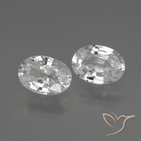 Gemas de Circón Blanco natural de 2.19 ct, Ovalada, VVS