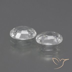 Gemas de Circón Blanco natural de 2.19 ct, Ovalada, VVS