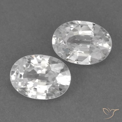 Gemas de Circón Blanco natural de 2.48 ct, Ovalada, VVS