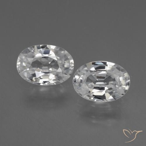 2.41ctw Natural Blanco Circón, Ovalada, VVS