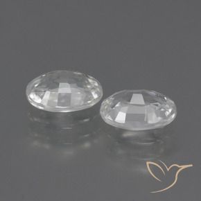 Gemas de Circón Blanco natural de 2.41 ct, Ovalada, VVS