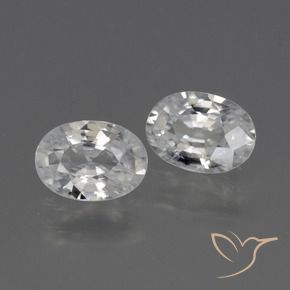 Gemas de Circón Blanco natural de 2.27 ct, Ovalada, VVS
