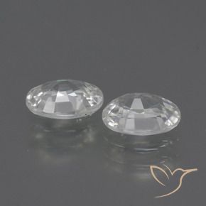 Gemas de Circón Blanco natural de 2.27 ct, Ovalada, VVS