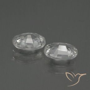 Gemas de Circón Blanco natural de 2.14 ct, Ovalada, VVS