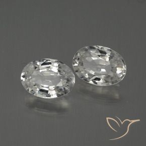 Gemas de Circón Blanco natural de 2.10 ct, Ovalada, VVS