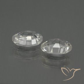 Gemas de Circón Blanco natural de 2.10 ct, Ovalada, VVS