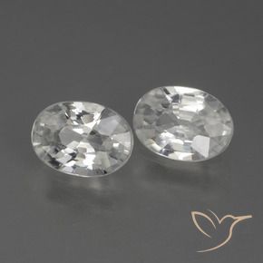 Gemas de Circón Blanco natural de 2.31 ct, Ovalada, VVS-VS