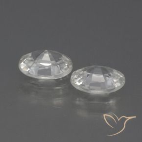 Gemas de Circón Blanco natural de 2.31 ct, Ovalada, VVS-VS
