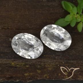 Gemas de Circón Blanco natural de 2.30 ct, Ovalada, VVS-VS