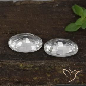 Gemas de Circón Blanco natural de 2.30 ct, Ovalada, VVS-VS