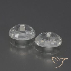 Gemas de Circón Blanco natural de 2.80 ct, Ovalada, VVS