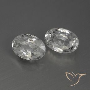 Gemas de Circón Blanco natural de 2.53 ct, Ovalada, VS