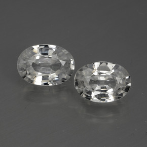 Gemas de Circón Blanco natural de 2.28 ct, Corte Óvalo, VVS