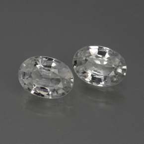 Gemas de Circón Blanco natural de 2.28 ct, Corte Óvalo, VVS