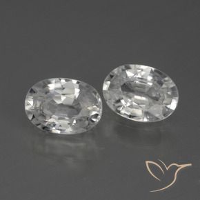 Gemas de Circón Blanco natural de 2.30 ct, Ovalada, VS
