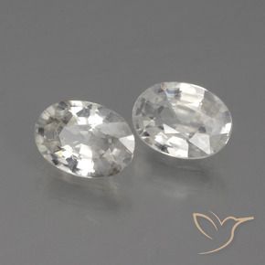 Gemas de Circón Blanco natural de 2.15 ct, Ovalada, VS