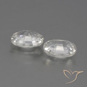 Gemas de Circón Blanco natural de 2.15 ct, Ovalada, VS