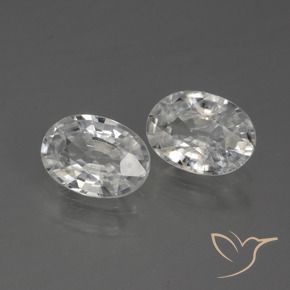 Gemas de Circón Blanco natural de 2.29 ct, Ovalada, VS