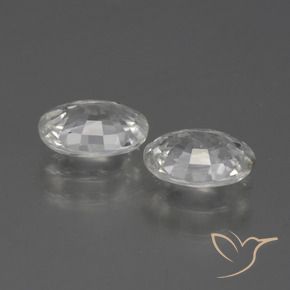 Gemas de Circón Blanco natural de 2.29 ct, Ovalada, VS