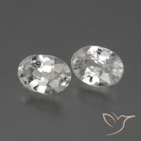 Gemas de Circón Blanco natural de 2.15 ct, Ovalada, VVS