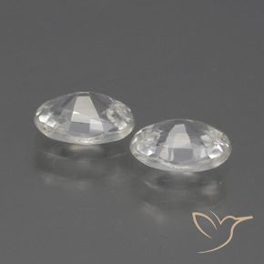 Gemas de Circón Blanco natural de 2.15 ct, Ovalada, VVS