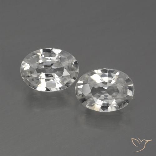 1.96ctw Natural Blanco Circón, Ovalada, VVS