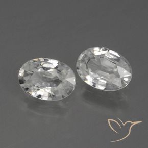 Gemas de Circón Blanco natural de 2.28 ct, Ovalada, VVS