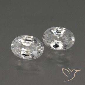 Gemas de Circón Blanco natural de 2.48 ct, Ovalada, VS