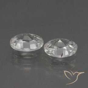 Gemas de Circón Blanco natural de 2.48 ct, Ovalada, VS