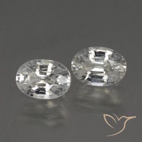 Gemas de Circón Blanco natural de 2.50 ct, Ovalada, VS